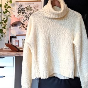 J Crew cozy cream turtle neck sweater